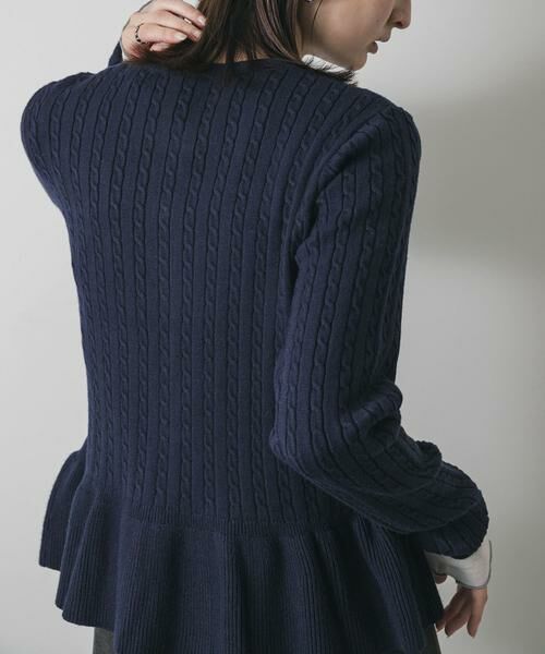 SENSE OF PLACE by URBAN RESEARCH / センスオブプレイス バイ アーバンリサーチ ニット・セーター | ミニケーブルペプラムセーター | 詳細9