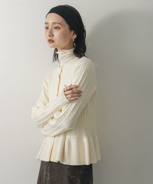 SENSE OF PLACE by URBAN RESEARCH / センスオブプレイス バイ アーバンリサーチ ニット・セーター | ミニケーブルペプラムセーター | 詳細17