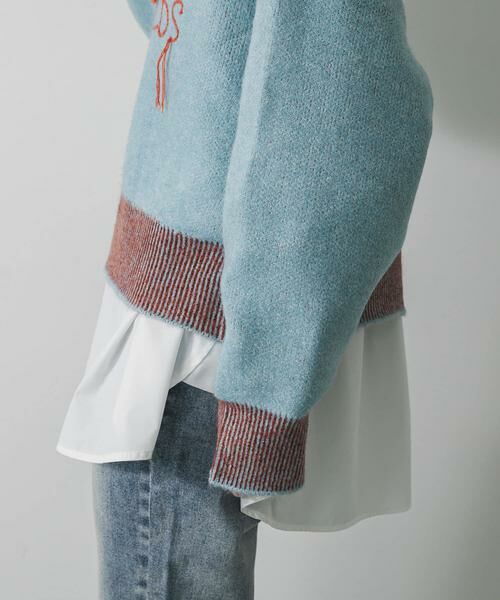 SENSE OF PLACE by URBAN RESEARCH / センスオブプレイス バイ アーバンリサーチ ニット・セーター | ロゴシシュウバイカラーリブニット | 詳細1