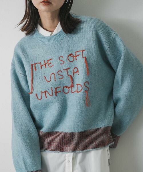 SENSE OF PLACE by URBAN RESEARCH / センスオブプレイス バイ アーバンリサーチ ニット・セーター | ロゴシシュウバイカラーリブニット | 詳細2