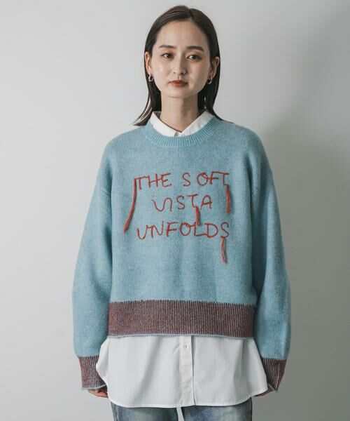 SENSE OF PLACE by URBAN RESEARCH / センスオブプレイス バイ アーバンリサーチ ニット・セーター | ロゴシシュウバイカラーリブニット | 詳細3