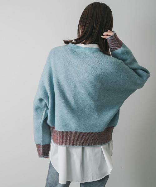 SENSE OF PLACE by URBAN RESEARCH / センスオブプレイス バイ アーバンリサーチ ニット・セーター | ロゴシシュウバイカラーリブニット | 詳細4