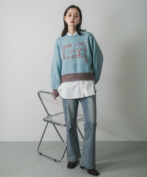 SENSE OF PLACE by URBAN RESEARCH / センスオブプレイス バイ アーバンリサーチ ニット・セーター | ロゴシシュウバイカラーリブニット | 詳細5