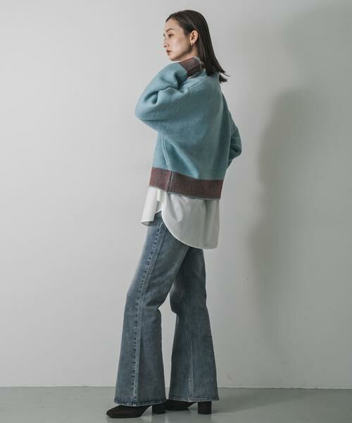 SENSE OF PLACE by URBAN RESEARCH / センスオブプレイス バイ アーバンリサーチ ニット・セーター | ロゴシシュウバイカラーリブニット | 詳細6