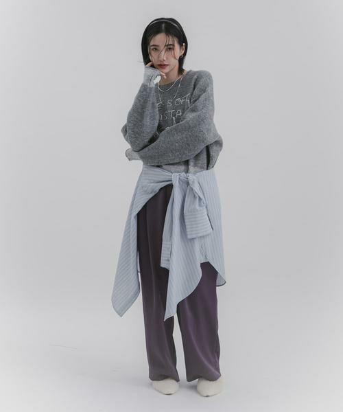 SENSE OF PLACE by URBAN RESEARCH / センスオブプレイス バイ アーバンリサーチ ニット・セーター | ロゴシシュウバイカラーリブニット | 詳細13