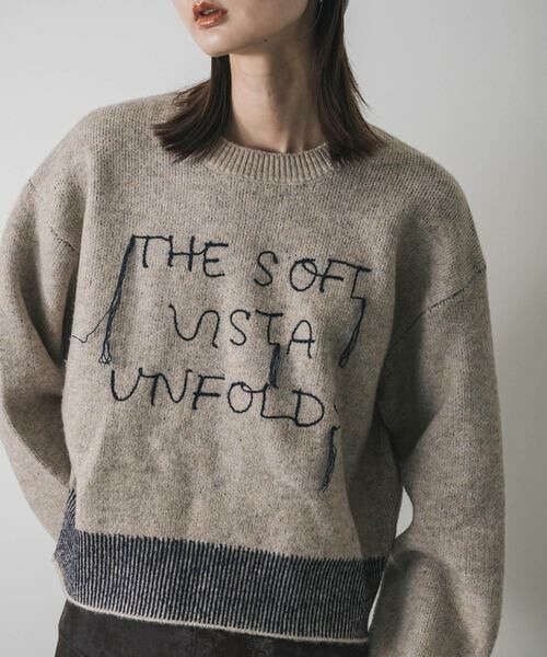 SENSE OF PLACE by URBAN RESEARCH / センスオブプレイス バイ アーバンリサーチ ニット・セーター | ロゴシシュウバイカラーリブニット | 詳細18