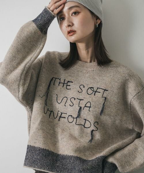 SENSE OF PLACE by URBAN RESEARCH / センスオブプレイス バイ アーバンリサーチ ニット・セーター | ロゴシシュウバイカラーリブニット | 詳細19