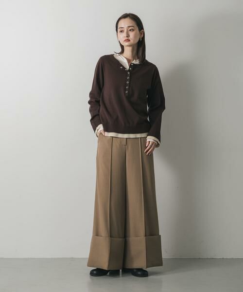 SENSE OF PLACE by URBAN RESEARCH / センスオブプレイス バイ アーバンリサーチ ニット・セーター | ヘンリーネックレイヤードセーター | 詳細3