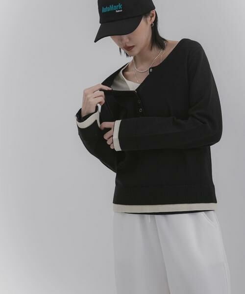 SENSE OF PLACE by URBAN RESEARCH / センスオブプレイス バイ アーバンリサーチ ニット・セーター | ヘンリーネックレイヤードセーター | 詳細19