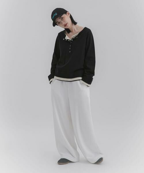 SENSE OF PLACE by URBAN RESEARCH / センスオブプレイス バイ アーバンリサーチ ニット・セーター | ヘンリーネックレイヤードセーター | 詳細21