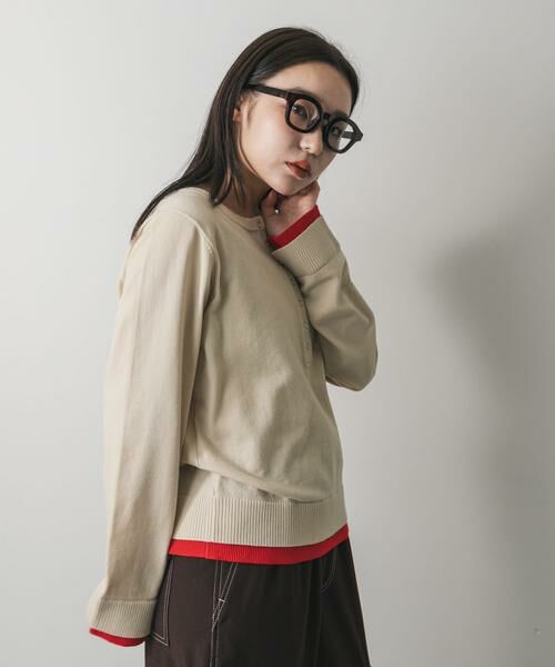 SENSE OF PLACE by URBAN RESEARCH / センスオブプレイス バイ アーバンリサーチ ニット・セーター | ヘンリーネックレイヤードセーター | 詳細27