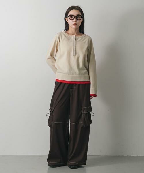 SENSE OF PLACE by URBAN RESEARCH / センスオブプレイス バイ アーバンリサーチ ニット・セーター | ヘンリーネックレイヤードセーター | 詳細28