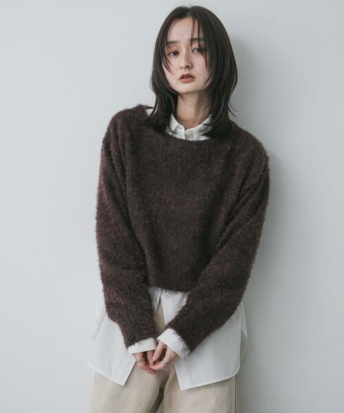 SENSE OF PLACE by URBAN RESEARCH / センスオブプレイス バイ アーバンリサーチ ニット・セーター | クロップドシャギーセーター | 詳細1