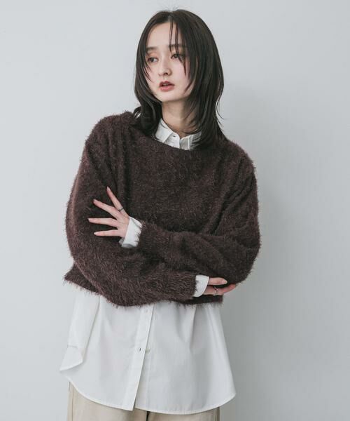 SENSE OF PLACE by URBAN RESEARCH / センスオブプレイス バイ アーバンリサーチ ニット・セーター | クロップドシャギーセーター | 詳細2
