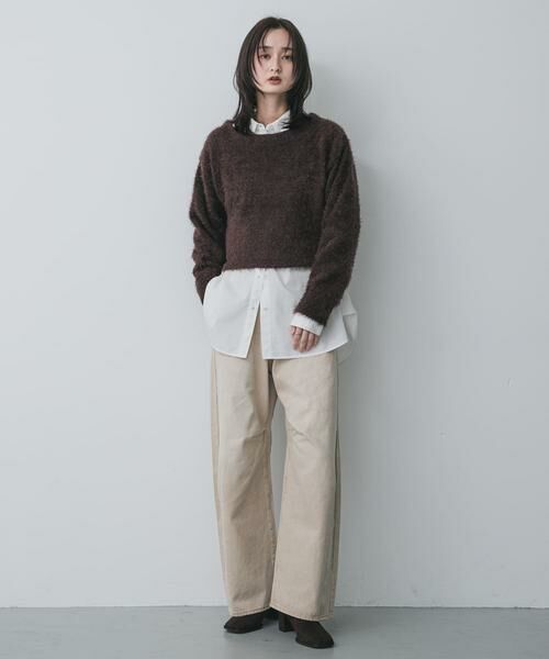 SENSE OF PLACE by URBAN RESEARCH / センスオブプレイス バイ アーバンリサーチ ニット・セーター | クロップドシャギーセーター | 詳細4