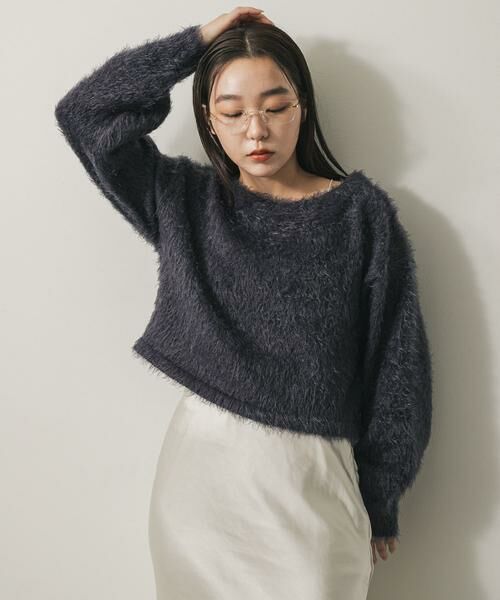 SENSE OF PLACE by URBAN RESEARCH / センスオブプレイス バイ アーバンリサーチ ニット・セーター | クロップドシャギーセーター | 詳細9