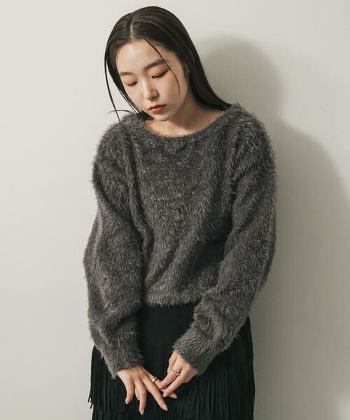 SENSE OF PLACE by URBAN RESEARCH / センスオブプレイス バイ アーバンリサーチ ニット・セーター | クロップドシャギーセーター | 詳細24