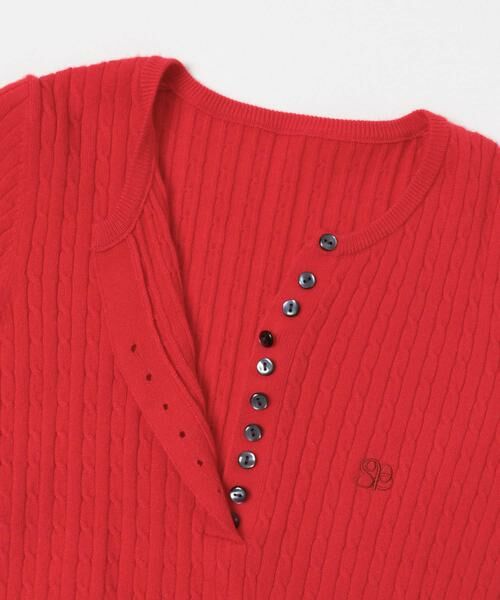 SENSE OF PLACE by URBAN RESEARCH / センスオブプレイス バイ アーバンリサーチ ニット・セーター | 『洗濯可』シシュウヘンリーネックミニケーブルセーター | 詳細7