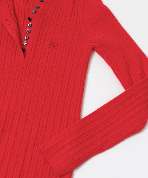 SENSE OF PLACE by URBAN RESEARCH / センスオブプレイス バイ アーバンリサーチ ニット・セーター | 『洗濯可』シシュウヘンリーネックミニケーブルセーター | 詳細8