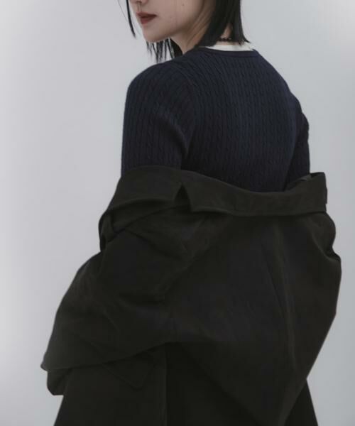 SENSE OF PLACE by URBAN RESEARCH / センスオブプレイス バイ アーバンリサーチ ニット・セーター | 『洗濯可』シシュウヘンリーネックミニケーブルセーター | 詳細14