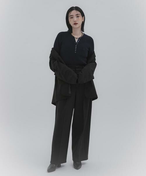 SENSE OF PLACE by URBAN RESEARCH / センスオブプレイス バイ アーバンリサーチ ニット・セーター | 『洗濯可』シシュウヘンリーネックミニケーブルセーター | 詳細17