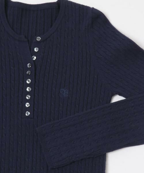 SENSE OF PLACE by URBAN RESEARCH / センスオブプレイス バイ アーバンリサーチ ニット・セーター | 『洗濯可』シシュウヘンリーネックミニケーブルセーター | 詳細20