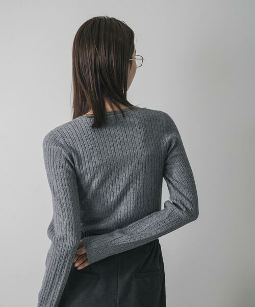 SENSE OF PLACE by URBAN RESEARCH / センスオブプレイス バイ アーバンリサーチ ニット・セーター | 『洗濯可』シシュウヘンリーネックミニケーブルセーター | 詳細30