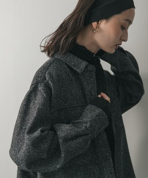 SENSE OF PLACE by URBAN RESEARCH / センスオブプレイス バイ アーバンリサーチ シャツ・ブラウス | ウールライクオーバーシャツ | 詳細1