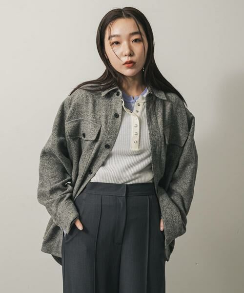 SENSE OF PLACE by URBAN RESEARCH / センスオブプレイス バイ アーバンリサーチ シャツ・ブラウス | ウールライクオーバーシャツ | 詳細10