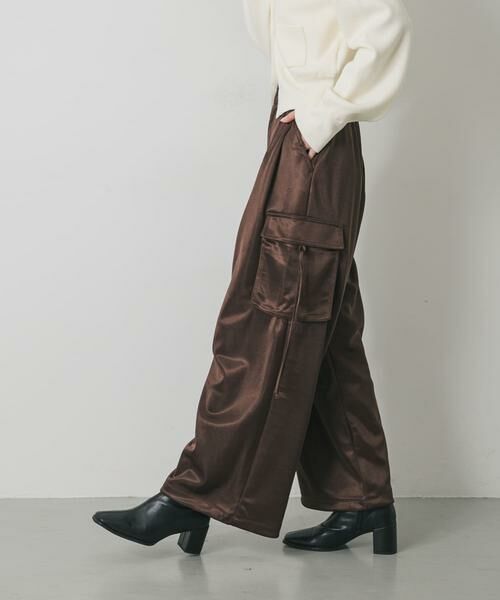 SENSE OF PLACE by URBAN RESEARCH / センスオブプレイス バイ アーバンリサーチ その他パンツ | サテンカーゴパンツ | 詳細3