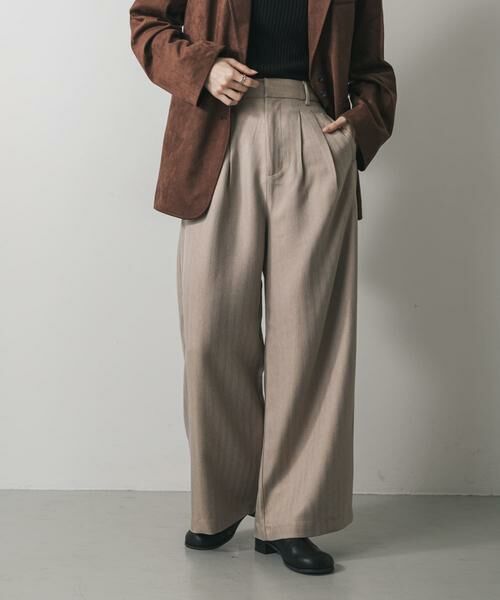 SENSE OF PLACE by URBAN RESEARCH / センスオブプレイス バイ アーバンリサーチ その他パンツ | ヘリンボーンタックパンツ | 詳細18