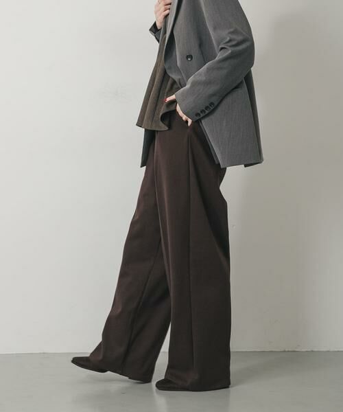 SENSE OF PLACE by URBAN RESEARCH / センスオブプレイス バイ アーバンリサーチ その他パンツ | 『BLACK, TALLサイズ/WEB限定』ジャージーストレートスラックス | 詳細2