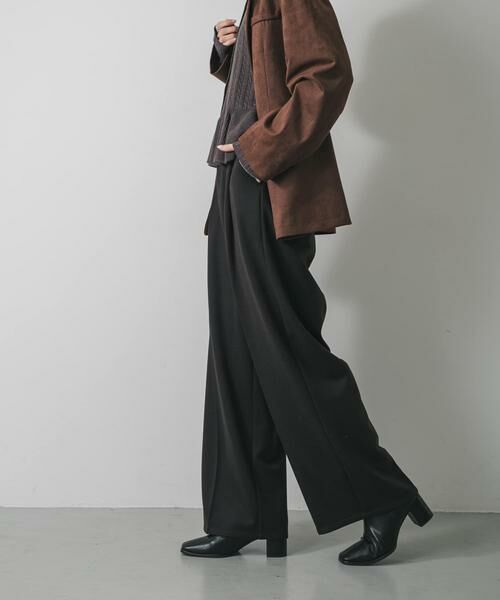 SENSE OF PLACE by URBAN RESEARCH / センスオブプレイス バイ アーバンリサーチ その他パンツ | 『BLACK, TALLサイズ/WEB限定』ジャージーストレートスラックス | 詳細17