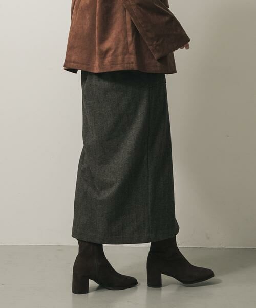 SENSE OF PLACE by URBAN RESEARCH / センスオブプレイス バイ アーバンリサーチ スカート | 『XS, TALLサイズ/WEB限定』ジャージーメルトンアウトポケットスカート | 詳細2