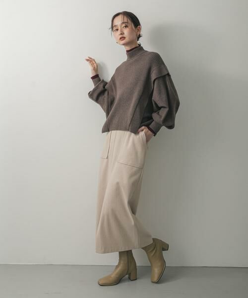 SENSE OF PLACE by URBAN RESEARCH / センスオブプレイス バイ アーバンリサーチ スカート | 『XS, TALLサイズ/WEB限定』ジャージーメルトンアウトポケットスカート(ベージュ系その他)