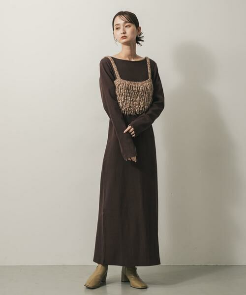 SENSE OF PLACE by URBAN RESEARCH / センスオブプレイス バイ アーバンリサーチ ワンピース | バックプレートツキリブワンピ | 詳細1