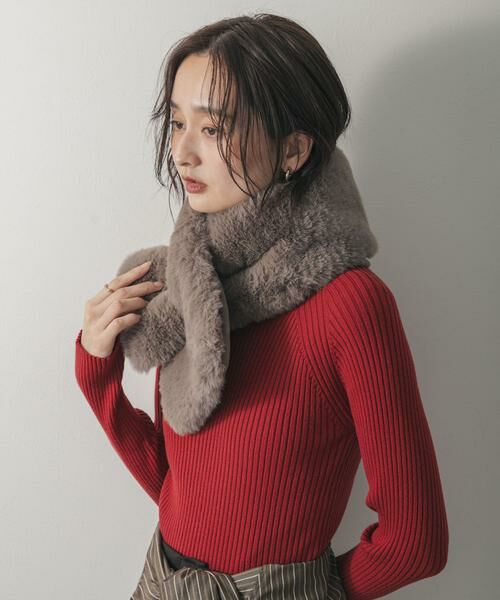 SENSE OF PLACE by URBAN RESEARCH / センスオブプレイス バイ アーバンリサーチ マフラー・ショール・スヌード・ストール | ボリュームエコファーティペット | 詳細7