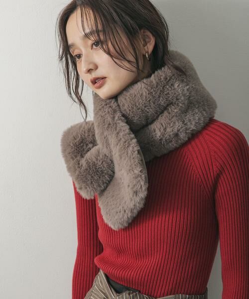 SENSE OF PLACE by URBAN RESEARCH / センスオブプレイス バイ アーバンリサーチ マフラー・ショール・スヌード・ストール | ボリュームエコファーティペット | 詳細8