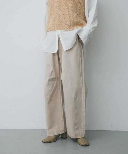 SENSE OF PLACE by URBAN RESEARCH / センスオブプレイス バイ アーバンリサーチ デニムパンツ | カーブデニム(ベージュ)