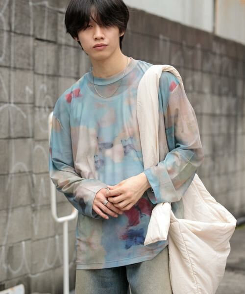 SENSE OF PLACE by URBAN RESEARCH / センスオブプレイス バイ アーバンリサーチ Tシャツ | マーブルシアールーズロングTシャツ | 詳細14