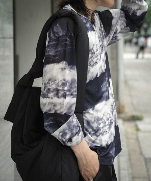 SENSE OF PLACE by URBAN RESEARCH / センスオブプレイス バイ アーバンリサーチ Tシャツ | マーブルシアールーズロングTシャツ(ブラック)