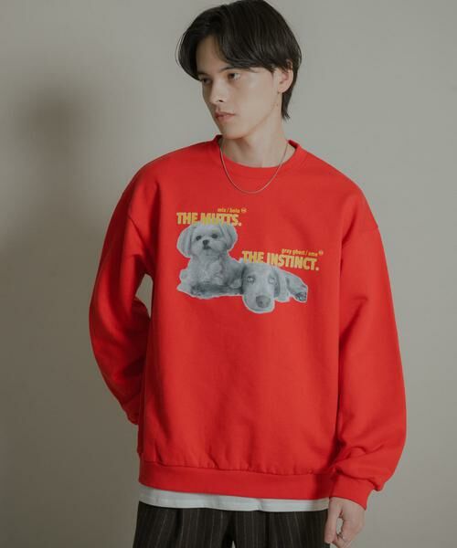 SENSE OF PLACE by URBAN RESEARCH / センスオブプレイス バイ アーバンリサーチ スウェット | Dog graphic crew-neck Sweat | 詳細1
