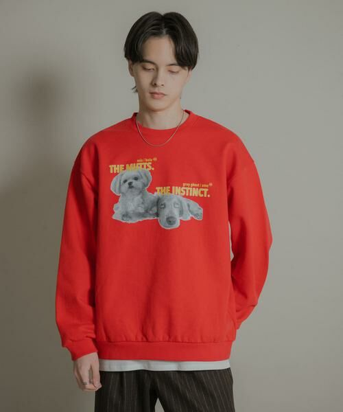 SENSE OF PLACE by URBAN RESEARCH / センスオブプレイス バイ アーバンリサーチ スウェット | Dog graphic crew-neck Sweat | 詳細4