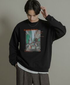 SENSE OF PLACE by URBAN RESEARCH / センスオブプレイス バイ アーバンリサーチ スウェット | City graphic crew-neck Sweat