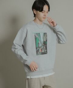 SENSE OF PLACE by URBAN RESEARCH / センスオブプレイス バイ アーバンリサーチ スウェット | City graphic crew-neck Sweat