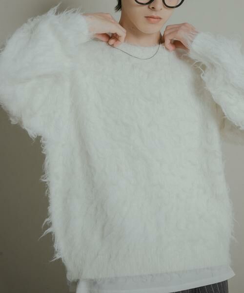 SENSE OF PLACE by URBAN RESEARCH / センスオブプレイス バイ アーバンリサーチ ニット・セーター | 『洗濯可』シャギークルーネックニット | 詳細15