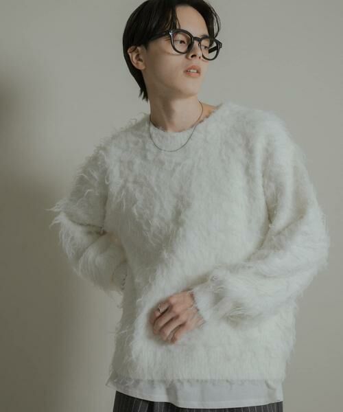 SENSE OF PLACE by URBAN RESEARCH / センスオブプレイス バイ アーバンリサーチ ニット・セーター | 『洗濯可』シャギークルーネックニット | 詳細16