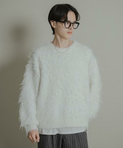 SENSE OF PLACE by URBAN RESEARCH / センスオブプレイス バイ アーバンリサーチ ニット・セーター | 『洗濯可』シャギークルーネックニット | 詳細17
