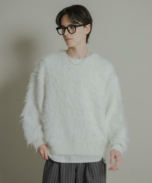 SENSE OF PLACE by URBAN RESEARCH / センスオブプレイス バイ アーバンリサーチ ニット・セーター | 『洗濯可』シャギークルーネックニット | 詳細18