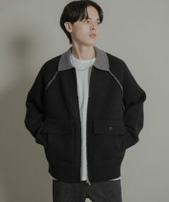SENSE OF PLACE by URBAN RESEARCH / センスオブプレイス バイ アーバンリサーチ ブルゾン | バイカラーニットジップブルゾン